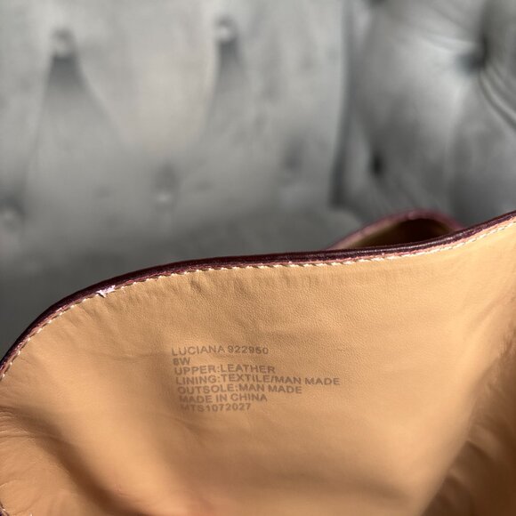 Lane Bryant Burgundy Leather  collection luciana Tall Platform Boots – 8W - Picture 14 of 15